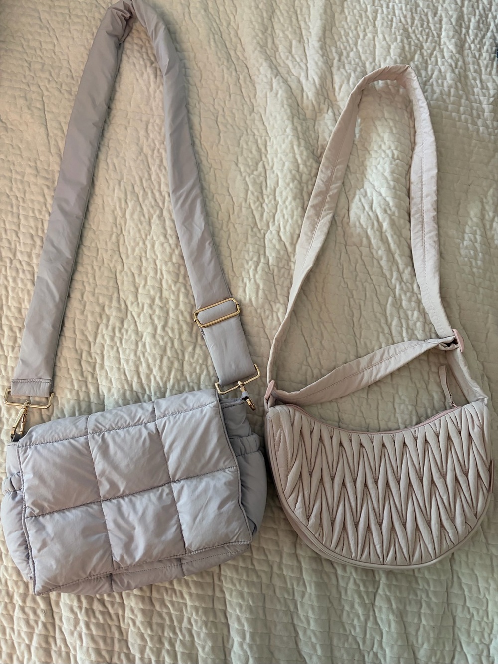 Light Quilted Crossbody bag bundle ( 2)